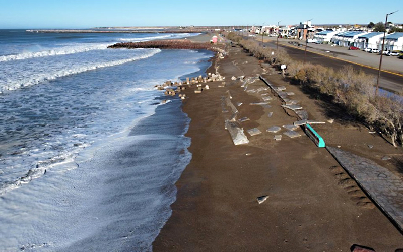 Avanza la protección costera de Playa Unión con recursos provinciales