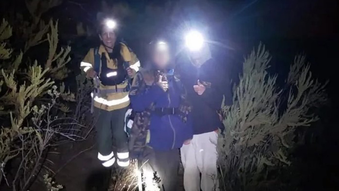 Turistas rescatados tras perderse en la zona de montaña en Lago Puelo